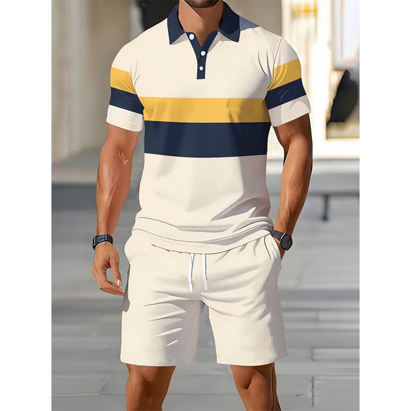 Ensemble deux pièces chemise et short pour homme