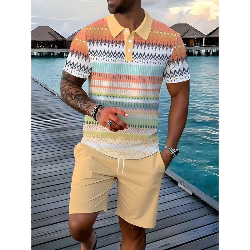 Ensemble deux pièces chemise et short pour homme