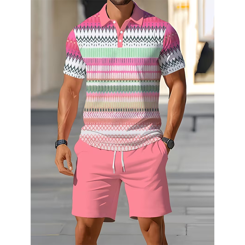Ensemble deux pièces chemise et short pour homme