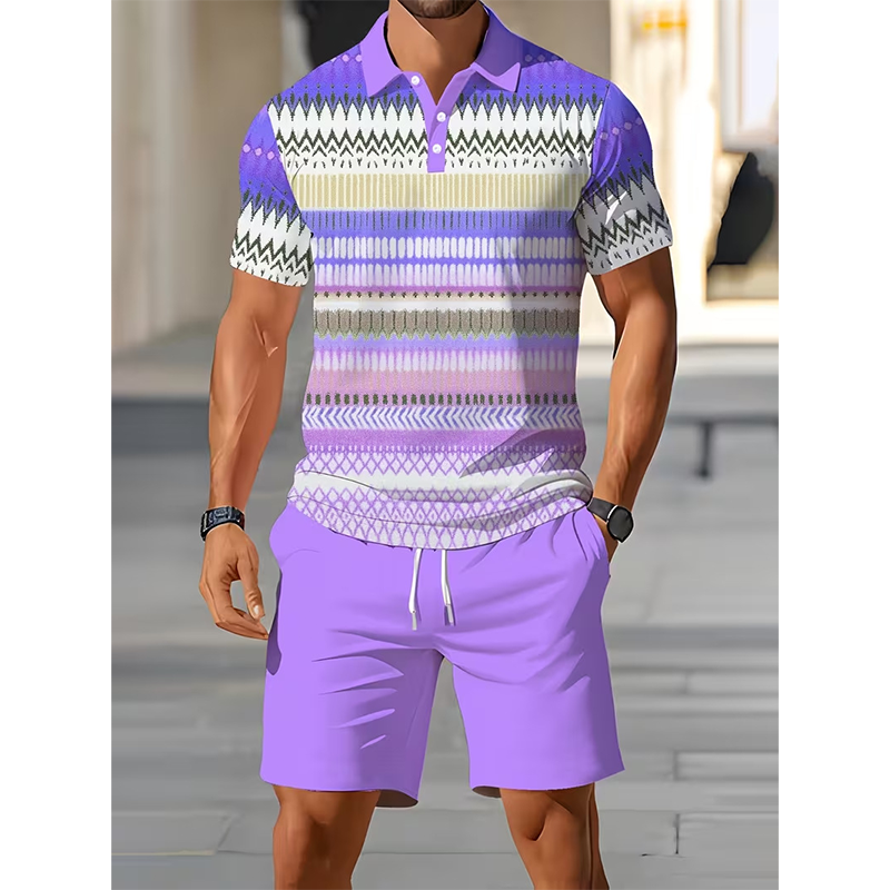 Ensemble deux pièces chemise et short pour homme