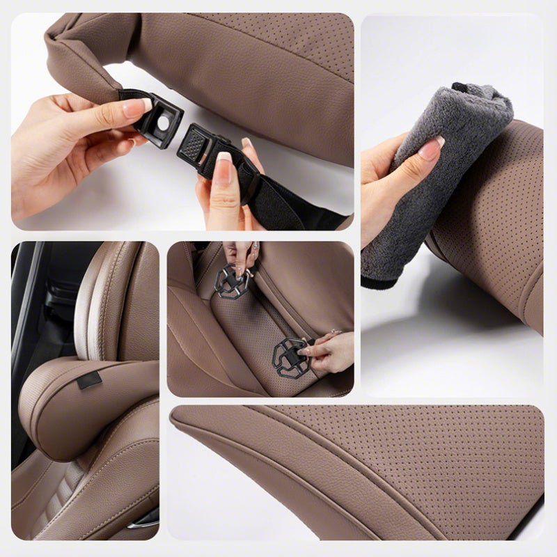 Ensemble appuie-tête et support lombaire ergonomiques pour sièges de voiture