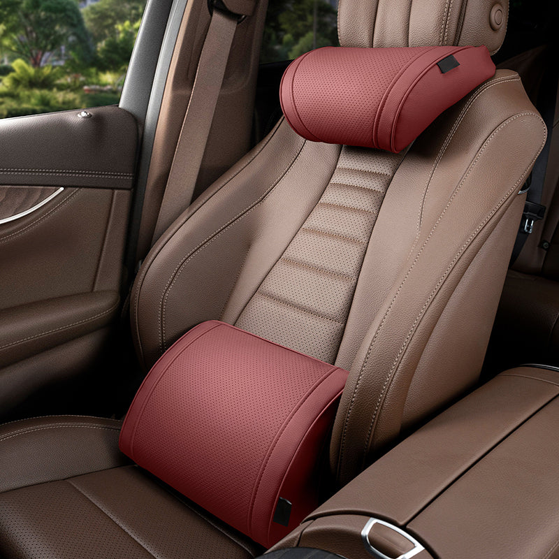 Ensemble appuie-tête et support lombaire ergonomiques pour sièges de voiture