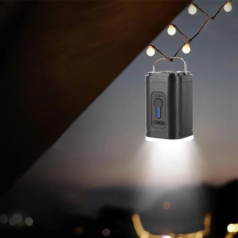 Pompe à air de camping rechargeable – Lumière LED, gonflage rapide, compacte