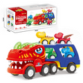 Camion transporteur de dinosaures à deux étages - Jouet