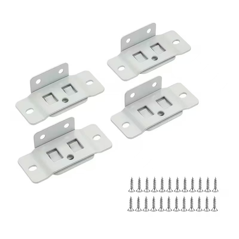Équerres de tablette encastrables et verrouillables 2-en-1