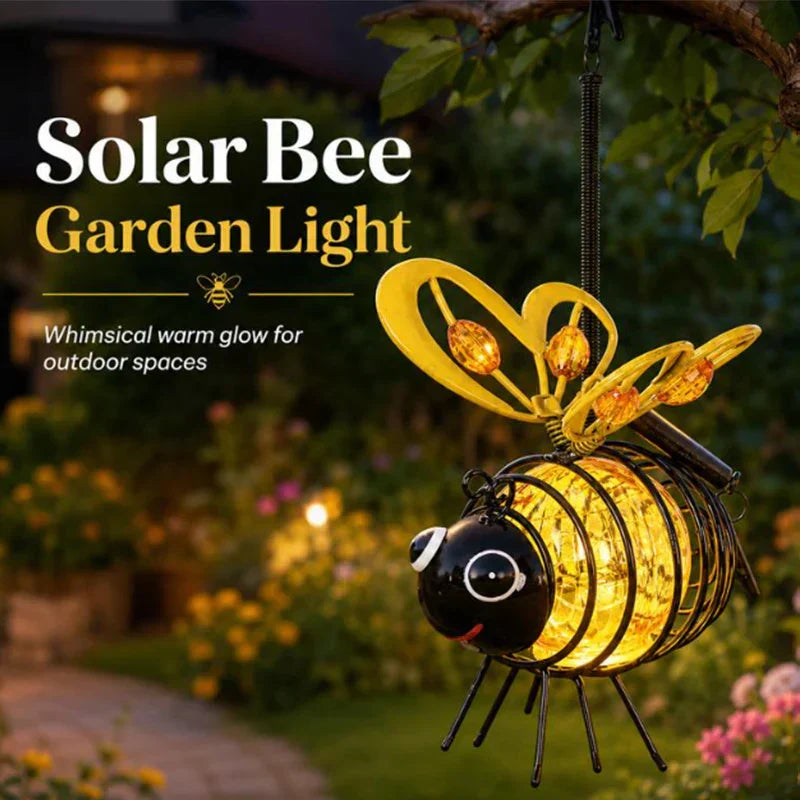 Suspension solaire avec abeille pour l'extérieur - Le cadeau idéal pour les amoureux des plantes, les mamans, ou simplement tous ceux qui aiment sourire