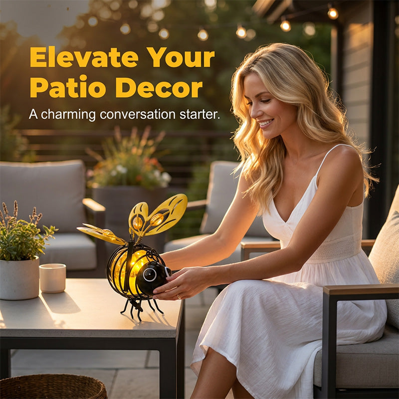 Suspension solaire avec abeille pour l'extérieur - Le cadeau idéal pour les amoureux des plantes, les mamans, ou simplement tous ceux qui aiment sourire