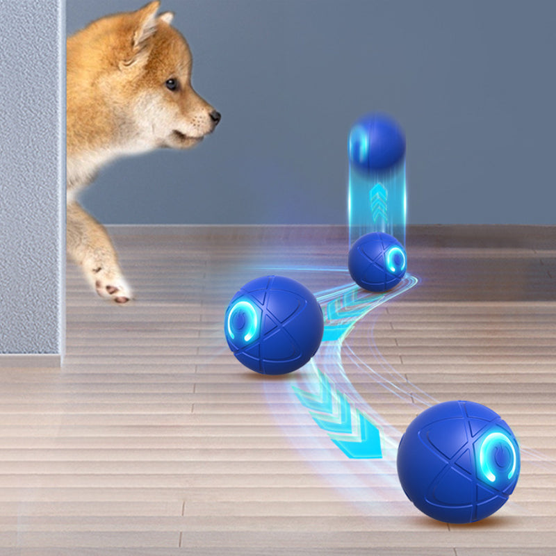 BALLE INTELLIGENTE INTERACTIVE POUR ANIMAUX DE COMPAGNIE AVEC TÉLÉCOMMANDE — 3 Modes Interactifs | E-TPU Résistant à la Mastication | Rechargeable USB-C