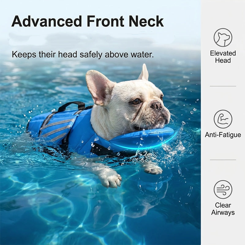 Gilet de sauvetage pour chien 2026 Reflective Angel Wing – Flottabilité élevée, poignée de sauvetage rapide et maille respirante. Bandes réfléchissantes pour les baignades en soirée. Sûr et