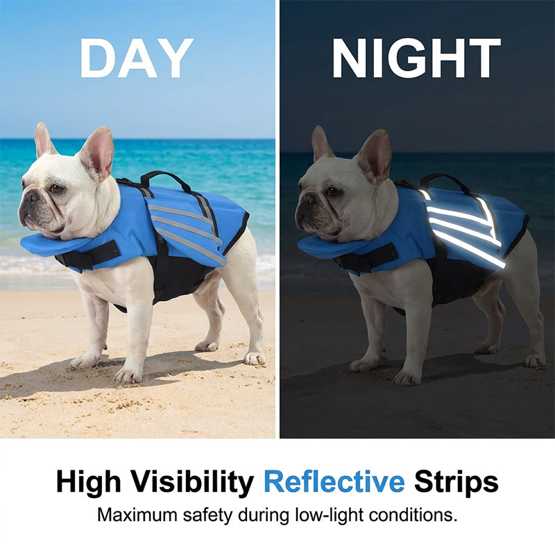 Gilet de sauvetage pour chien 2026 Reflective Angel Wing – Flottabilité élevée, poignée de sauvetage rapide et maille respirante. Bandes réfléchissantes pour les baignades en soirée. Sûr et