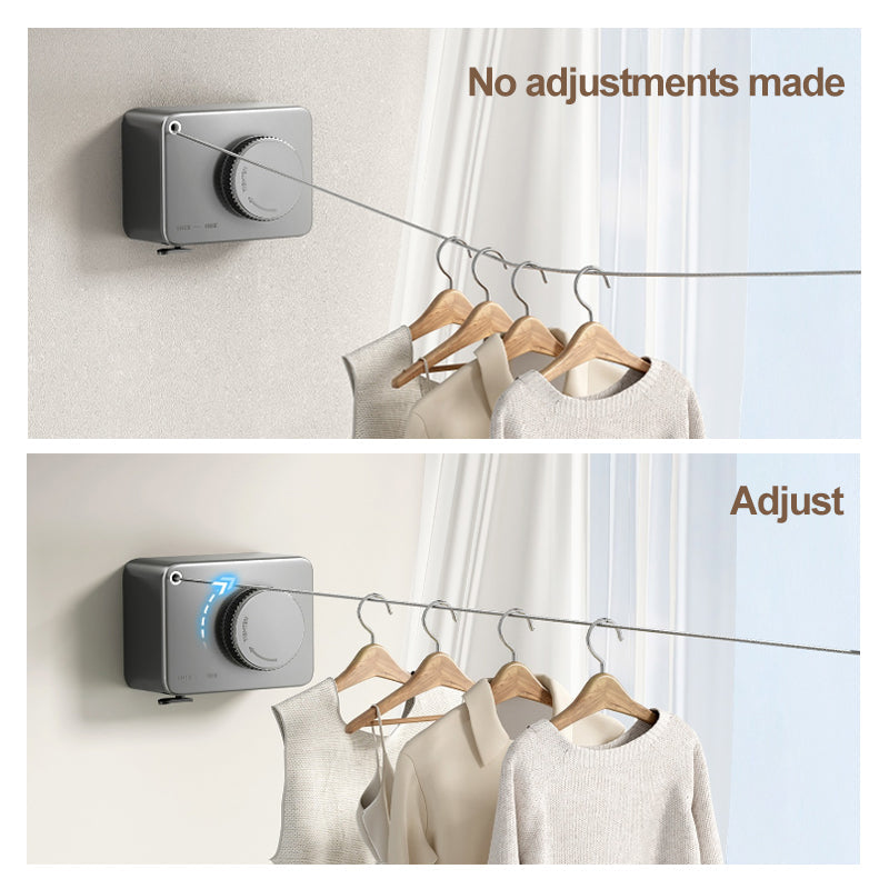 Séchoir à linge rétractable en acier pour l'intérieur