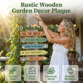 Plaque murale décorative à suspendre en bois rustique pour le jardin