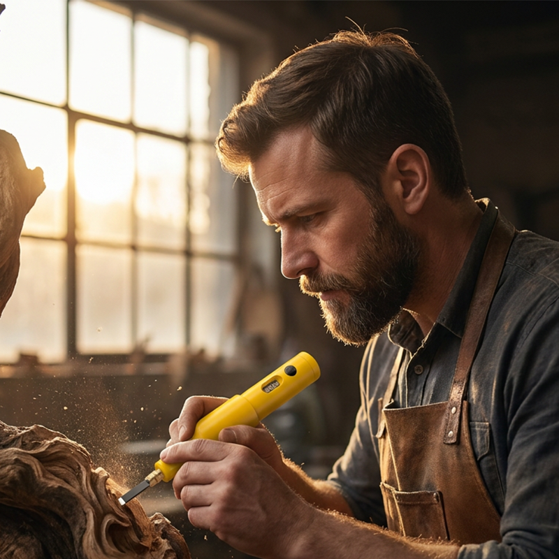 Ensemble d'outils de sculpture électrique tout-en-un : précis, puissant et polyvalent, parfait pour le bois, le linoléum et les projets de bricolage.