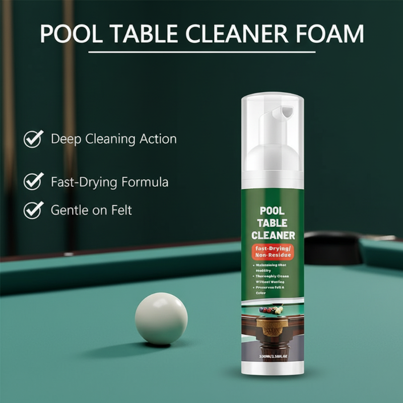 Nettoyant pour feutre de billard Fast©\Drying 2026 ¨C Nettoie en profondeur la craie et les huiles, sans danger pour le tissu. Séchage rapide, sans résidus. Retour au jeu en quelques minutes !