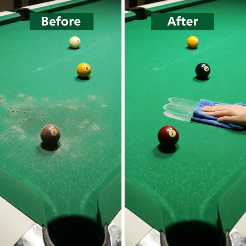 Nettoyant pour feutre de billard Fast©\Drying 2026 ¨C Nettoie en profondeur la craie et les huiles, sans danger pour le tissu. Séchage rapide, sans résidus. Retour au jeu en quelques minutes !