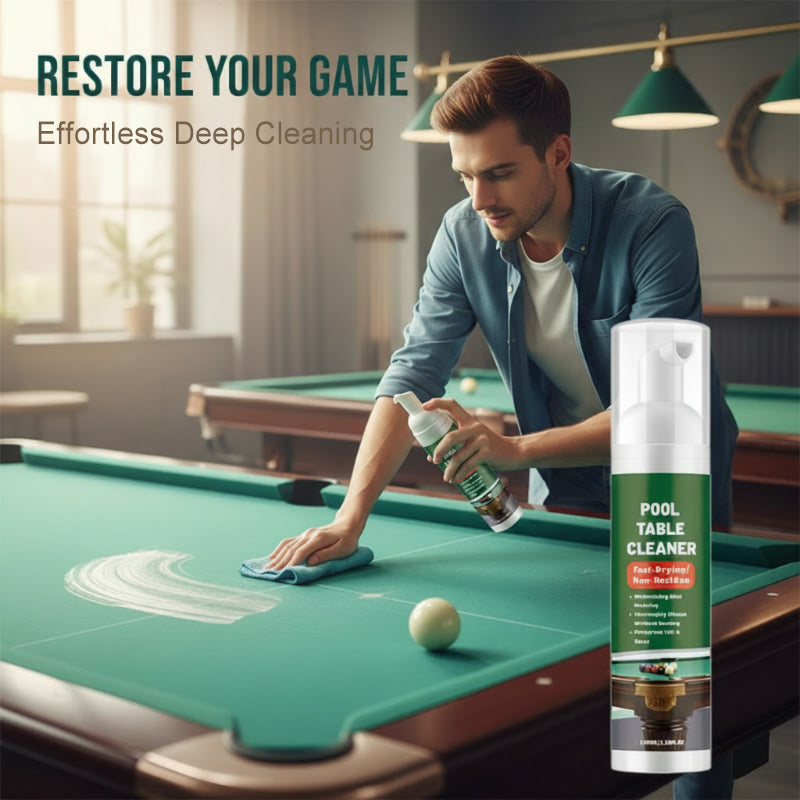 Nettoyant pour feutre de billard Fast©\Drying 2026 ¨C Nettoie en profondeur la craie et les huiles, sans danger pour le tissu. Séchage rapide, sans résidus. Retour au jeu en quelques minutes !