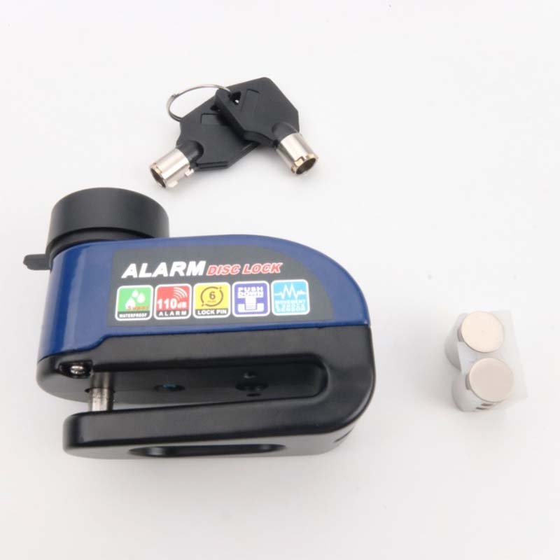 Antivol Bloque-Disque Facile à Utiliser avec Alarme et Fonction Pousser pour Verrouiller — Sécurité Renforcée et Étanche