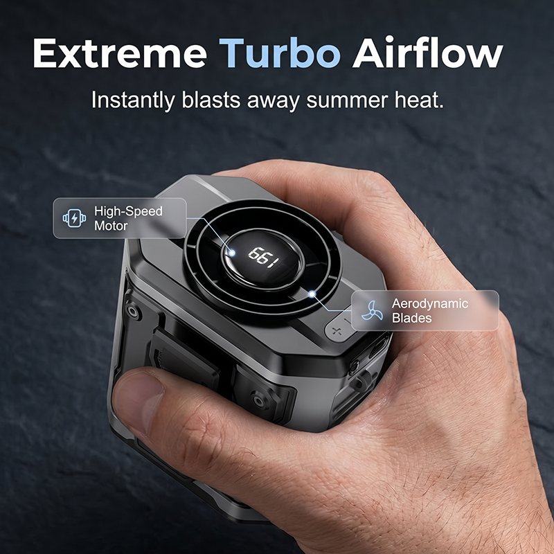 Ventilateur de refroidissement portable haute vitesse à clipser à la taille (modèle 2026)
