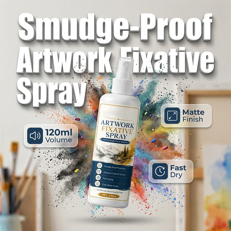 Fixatif aérosol à séchage rapide 2026 – Protège le fusain et les pastels contre les bavures. Brume ultra-fine, ne coule pas. Fini mat, couleurs fidèles !