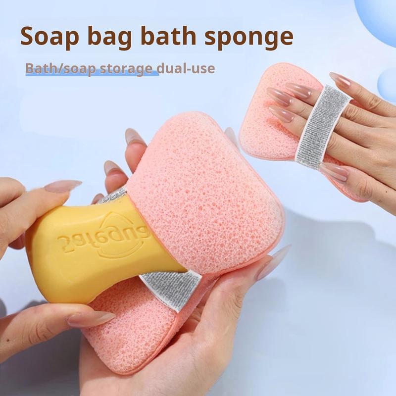 Sac moussant de bain double face