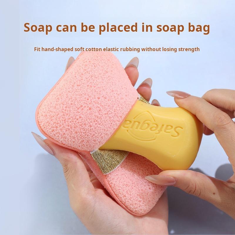 Sac moussant de bain double face