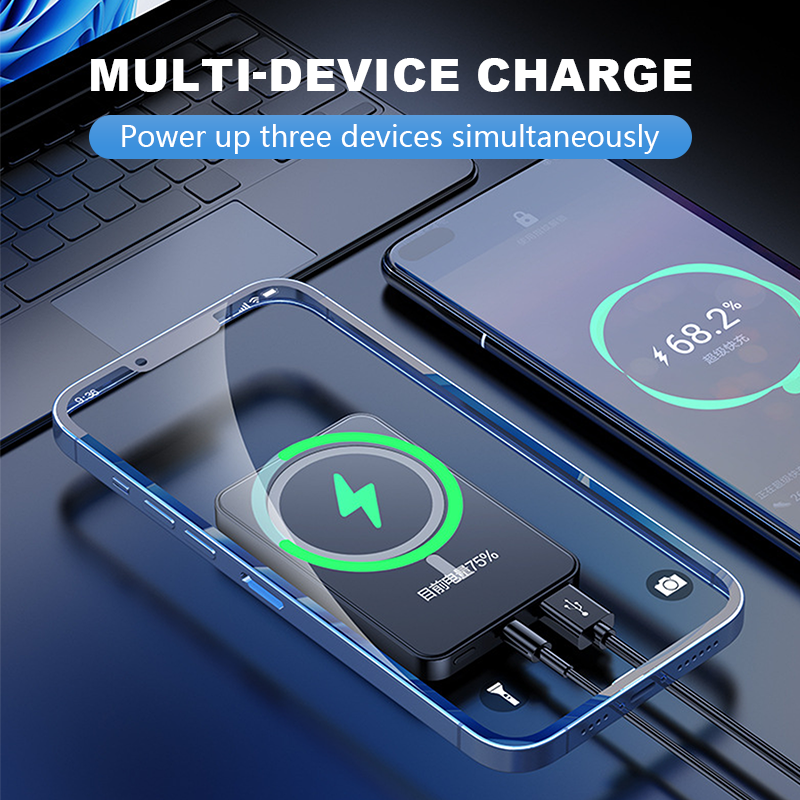 Chargeur magnétique professionnel pour voyageurs et professionnels | Filaire 22,5 W & sans fil 15 W | 10 000 mAh | Livraison rapide