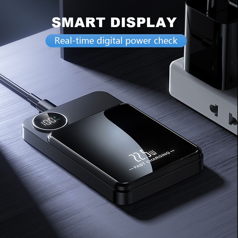 Chargeur magnétique professionnel pour voyageurs et professionnels | Filaire 22,5 W & sans fil 15 W | 10 000 mAh | Livraison rapide