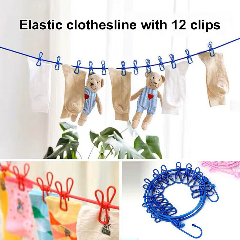 Corde à linge de voyage portable et rétractable