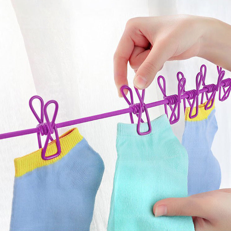 Corde à linge de voyage portable et rétractable