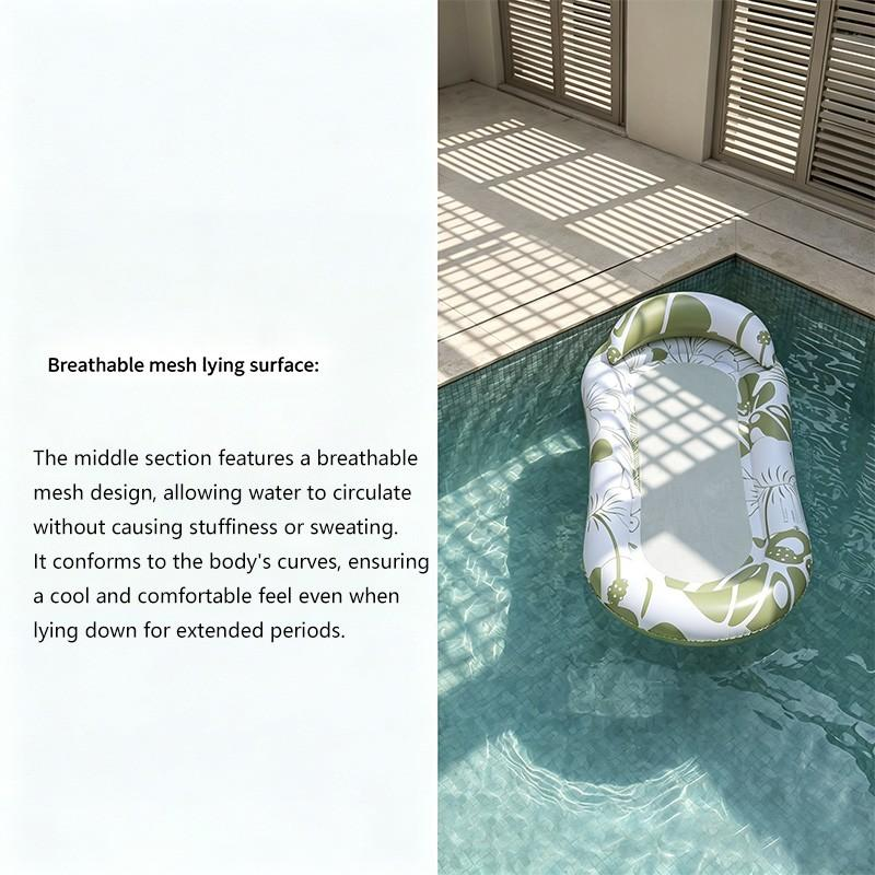 Hamac flottant gonflable pour piscine avec centre en filet