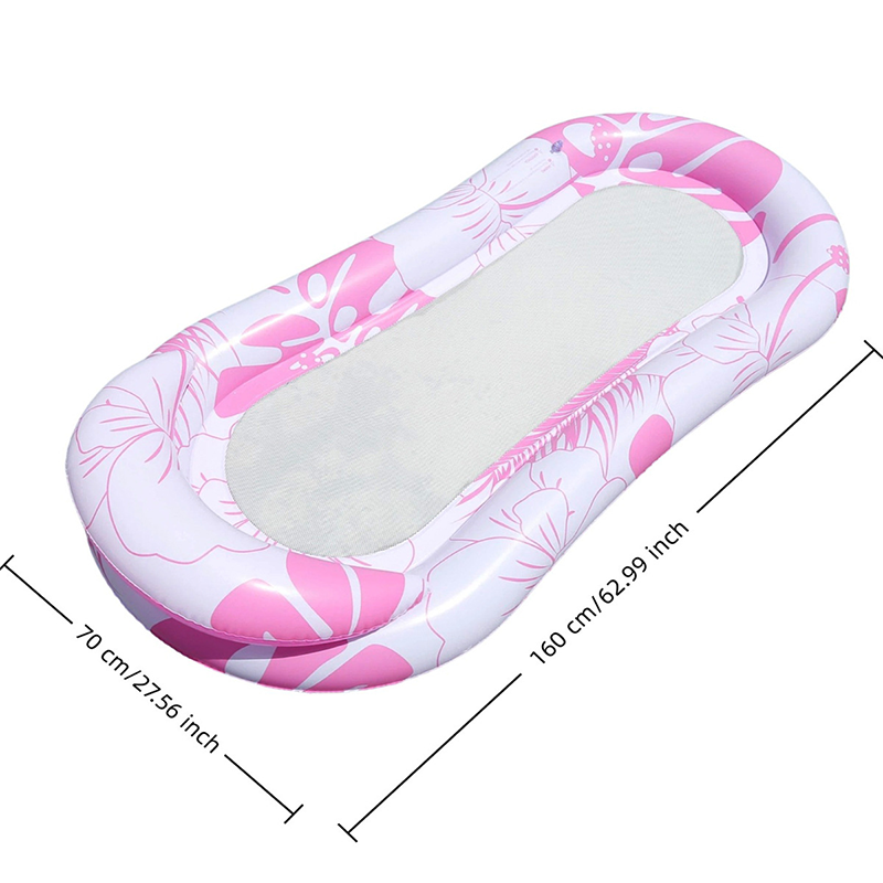 Hamac flottant gonflable pour piscine avec centre en filet