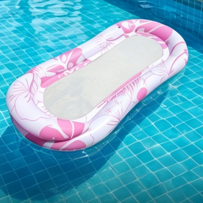 Hamac flottant gonflable pour piscine avec centre en filet