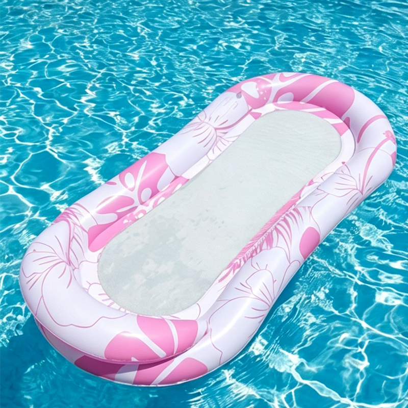 Hamac flottant gonflable pour piscine avec centre en filet