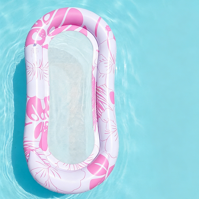 Hamac flottant gonflable pour piscine avec centre en filet