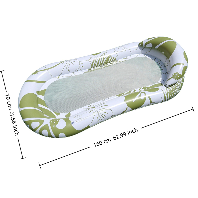 Hamac flottant gonflable pour piscine avec centre en filet