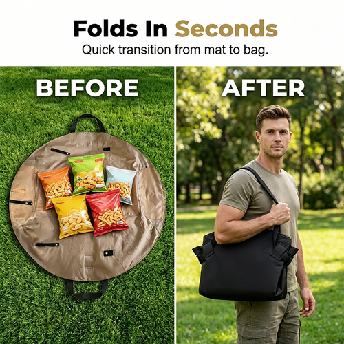 Sac fourre-tout convertible 2-en-1 avec tapis de pique-nique – Sac à main de rangement de voyage portable grande capacité | Maintenant