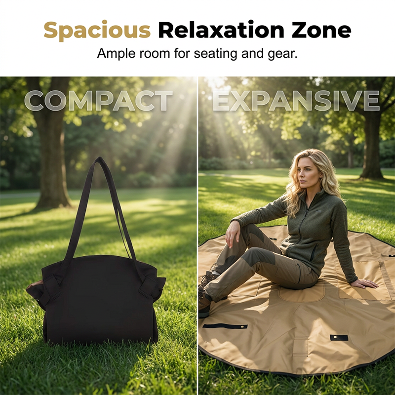 Sac fourre-tout convertible 2-en-1 avec tapis de pique-nique – Sac à main de rangement de voyage portable grande capacité | Maintenant