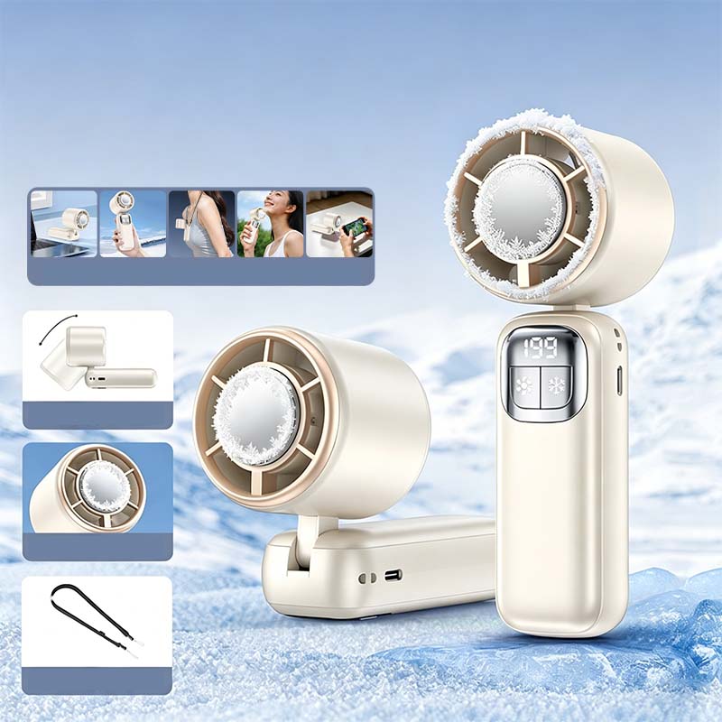 Ventilateur portatif pliable avec affichage LED