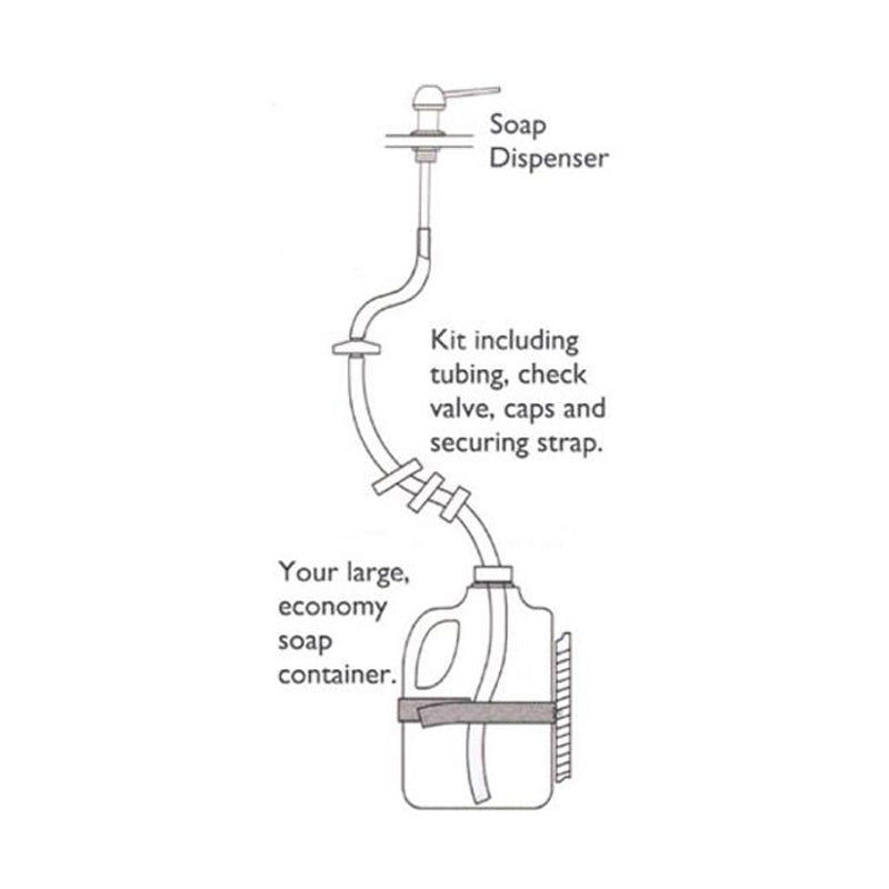 Kit de tube prolongateur de distributeur de savon d'évier – Se connecte aux grands réservoirs, pompe fluide, ajustement universel