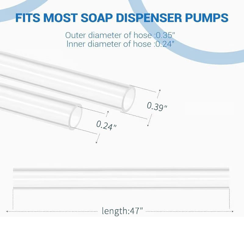 Kit de tube prolongateur de distributeur de savon d'évier – Se connecte aux grands réservoirs, pompe fluide, ajustement universel