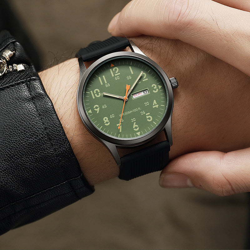 Montre à quartz pour homme avec affichage lumineux – brille dans le noir, rayonne toute la journée ! Un style classique pour toutes les occasions.