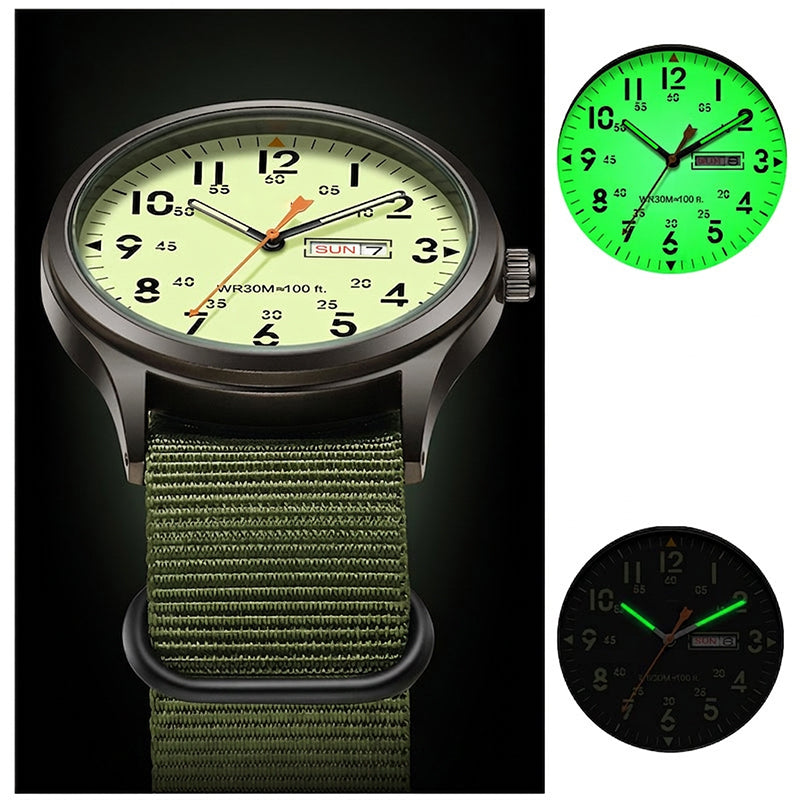 Montre à quartz pour homme avec affichage lumineux – brille dans le noir, rayonne toute la journée ! Un style classique pour toutes les occasions.