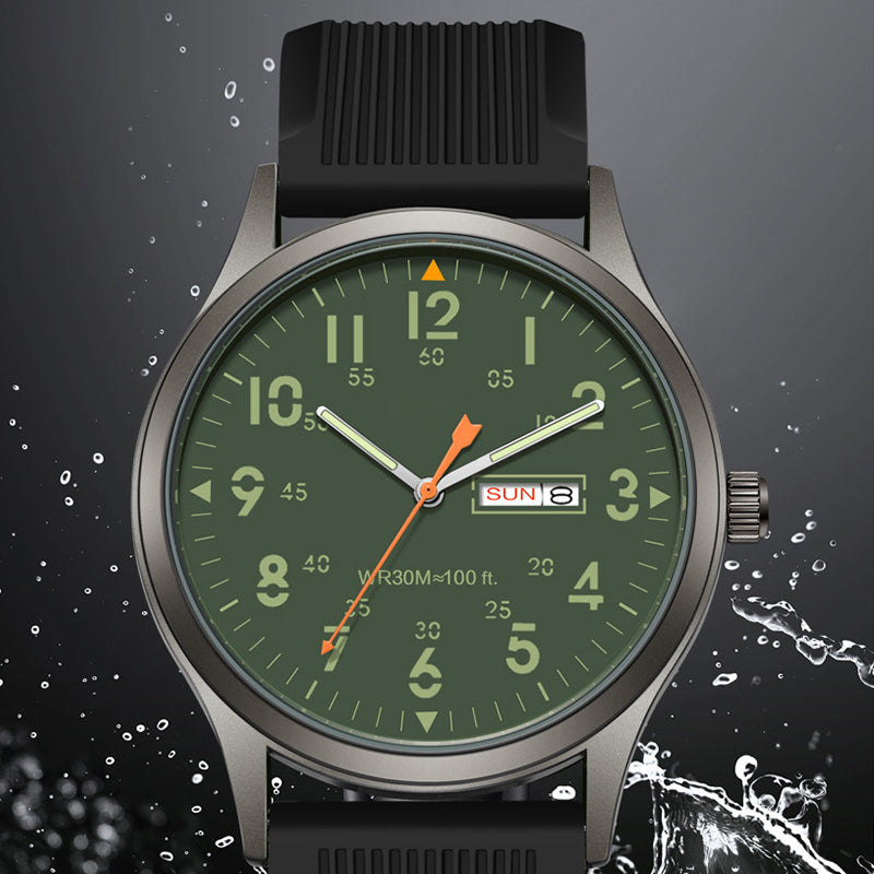 Montre à quartz pour homme avec affichage lumineux – brille dans le noir, rayonne toute la journée ! Un style classique pour toutes les occasions.
