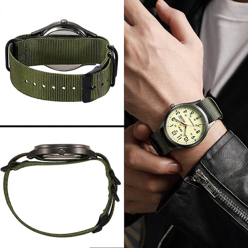 Montre à quartz pour homme avec affichage lumineux – brille dans le noir, rayonne toute la journée ! Un style classique pour toutes les occasions.
