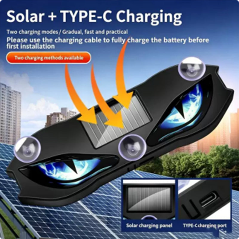 Feu de détresse LED solaire – Alimentation solaire, résistant aux intempéries, activation automatique à la nuit tombée – pour plus de sécurité sur le bord de la route.