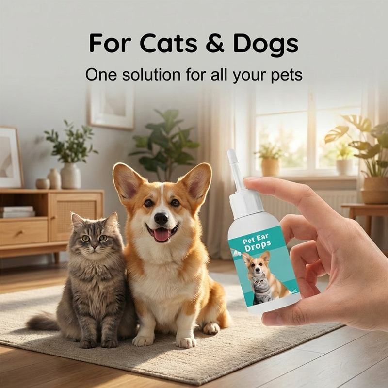 Gouttes Nettoyantes Douces pour les Oreilles d'Animaux – Dites Adieu aux Maladies du Conduit Auditif Externe