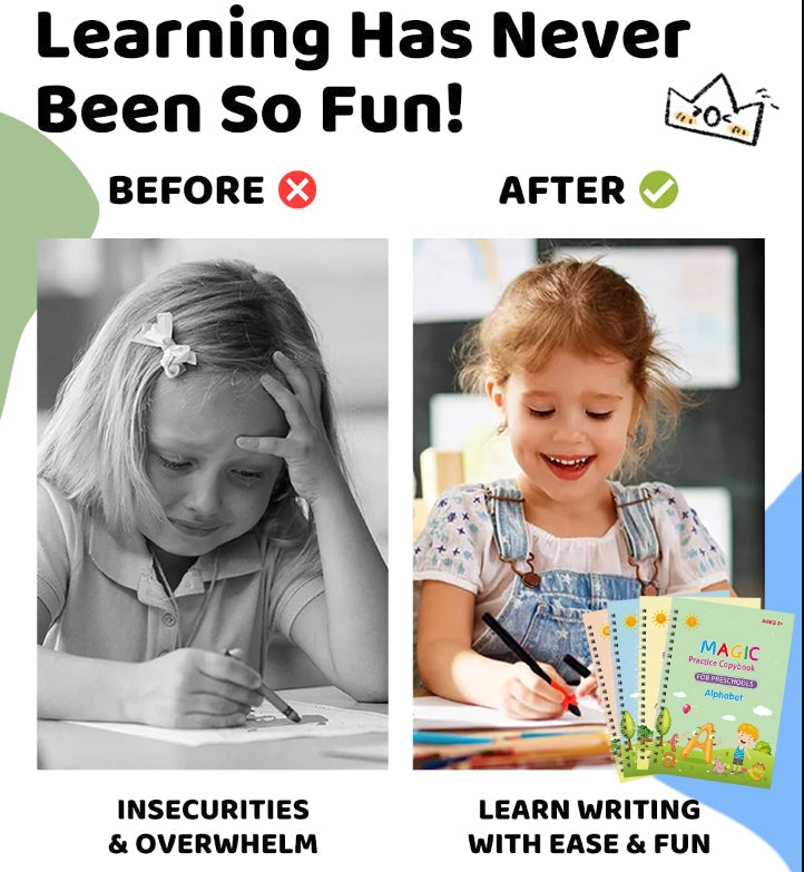 Cahiers d'écriture magiques pour enfants