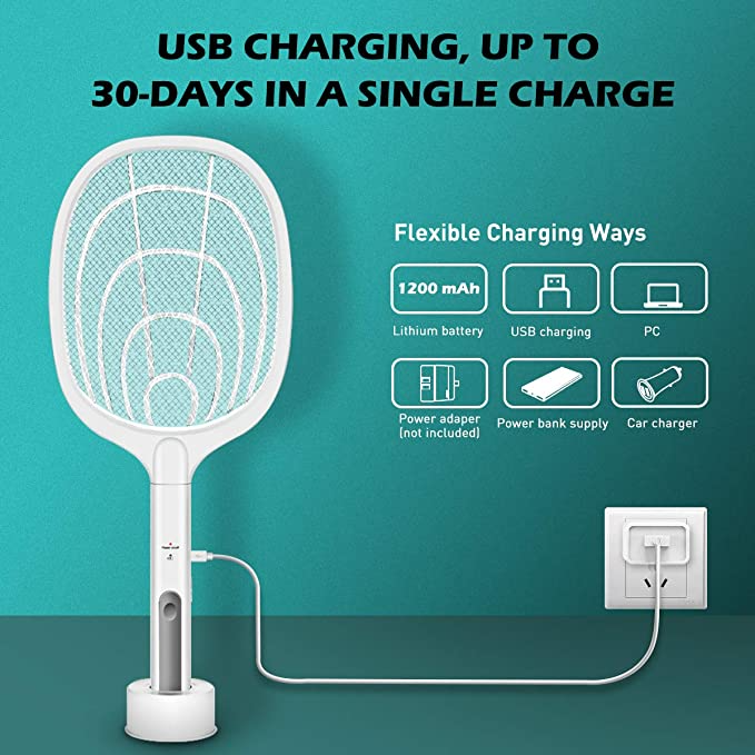 Tapette électrique anti-moustiques rechargeable