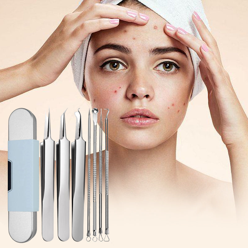 Kit d'outils tire-comédons en acier inoxydable