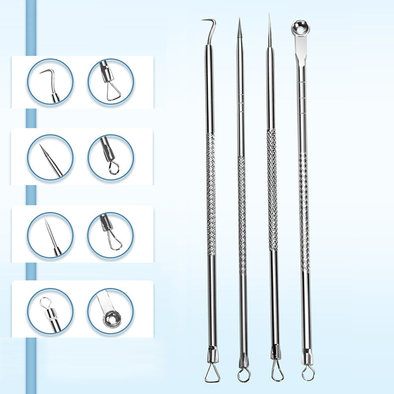 Kit d'outils tire-comédons en acier inoxydable